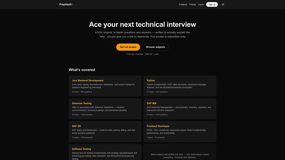 PrepVault+ — Interview Preparation